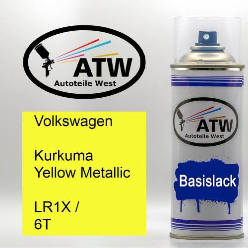 Volkswagen, Kurkuma Yellow Metallic, LR1X / 6T: 400ml Sprühdose, von ATW Autoteile West.